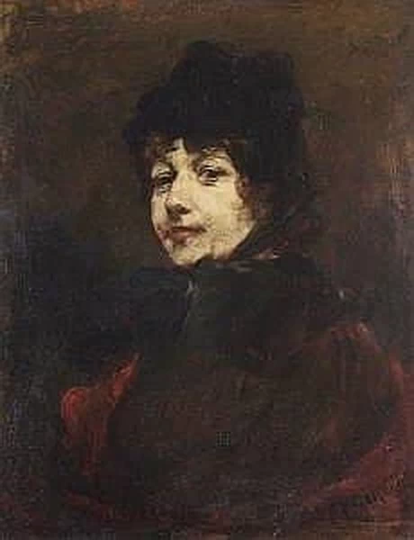 Bruno Piglhein - Donna con cappello scuro